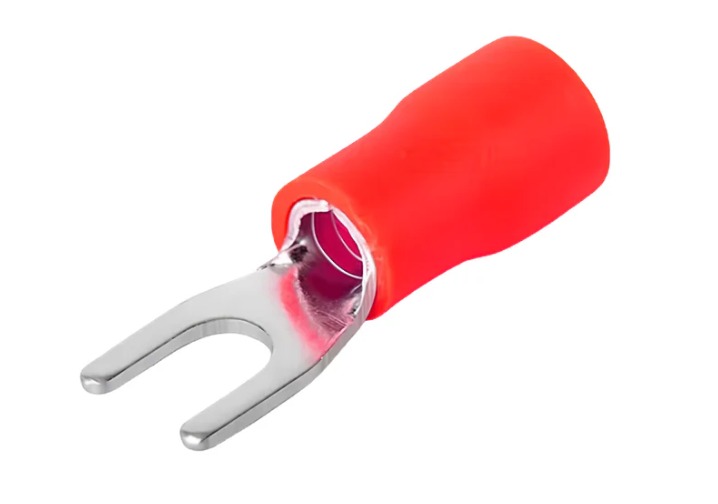 1.5 Sq.mm X 3mm Insulated Copper Fork Crimp Terminal Lug Connector