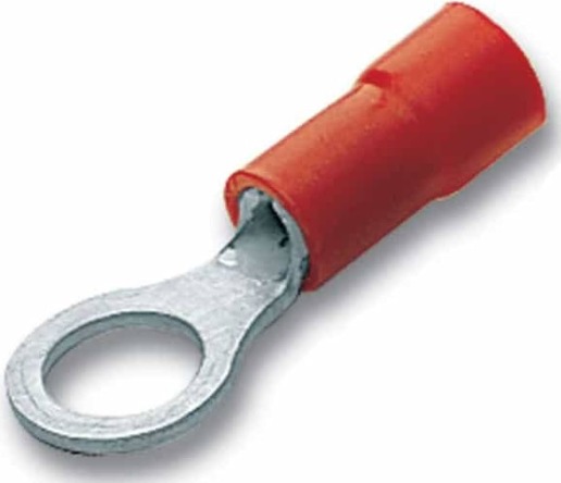 1.5 Sq.mm X 6mm Insulated Copper Ring Crimp Terminal Lug Connector