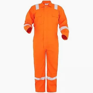 Cotton Boiler Suit with Pockets XL Size Orange