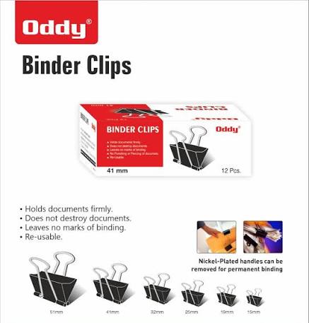 Oddy Binder Clip 15mm (Set of 12 Dozen)