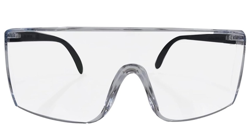 3M Polycarbonate 1709IN Safety Goggles Hard Coat Eye Protector Anti Pollution Eyewear For Multipurpose Use In Riding Motorcycle, Construction, Clear Transparent (Pack Of 1)