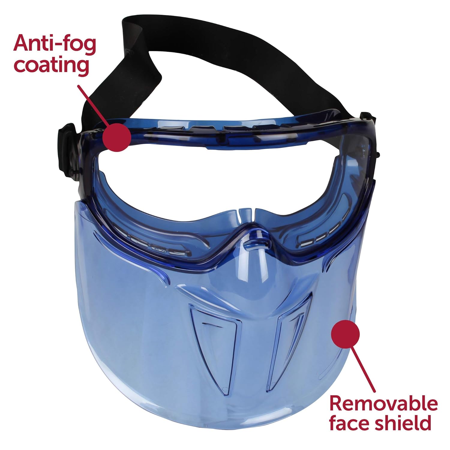 KleenGuard V90 Shield, Clear Lens Safety Goggles with Face Shield thumbnail 2