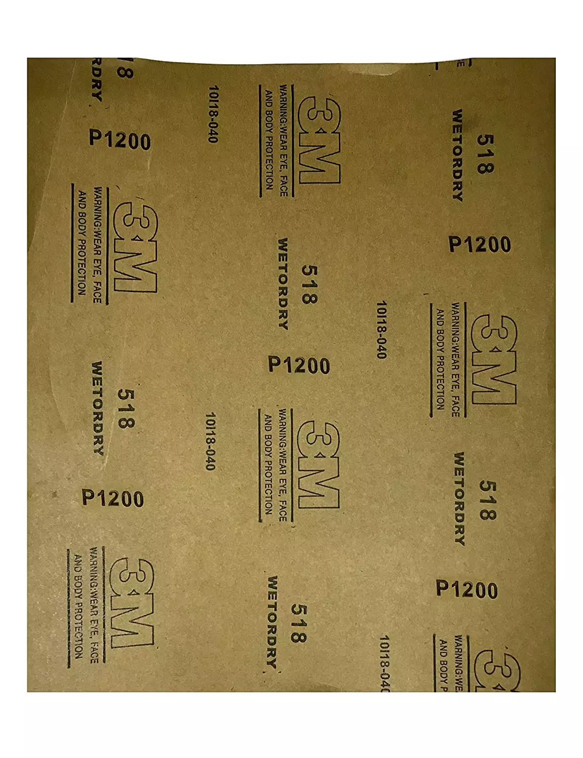 3M  3M 518 Silicon Carbide1200Grit   Wet and Dry sheet  (Black)230 × 280 mm (Approx. 9 × 11 in) (Pack of 10Pc)