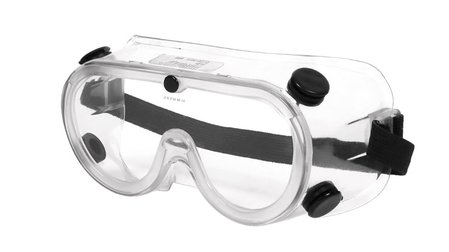 Udyogi UD 49 | EN Certified Spalsh protection goggles for paint, laboratory, chemical work | Transparent Lens | Anti-scratch | Adjustable headband | UV Protection | |Pack of 10 pcs thumbnail 1