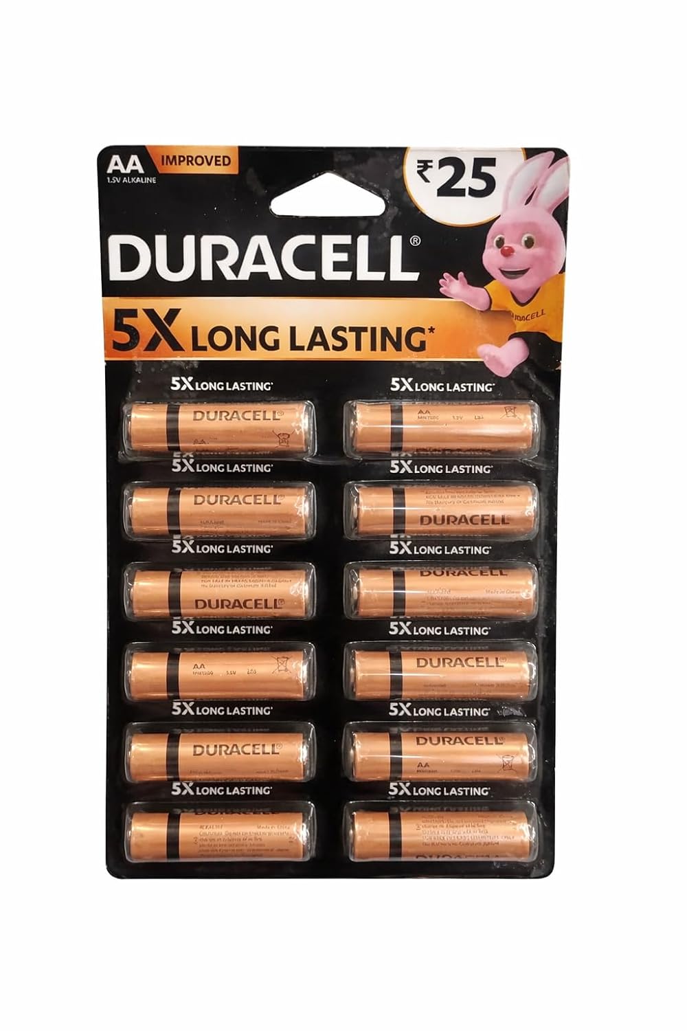 Duracell AA Alkaline Batteries (Pack of 12) | 1.5V Long Lasting Power | 5X Longer Performance | Ideal for Remote, Toys, Clocks & Gadgets