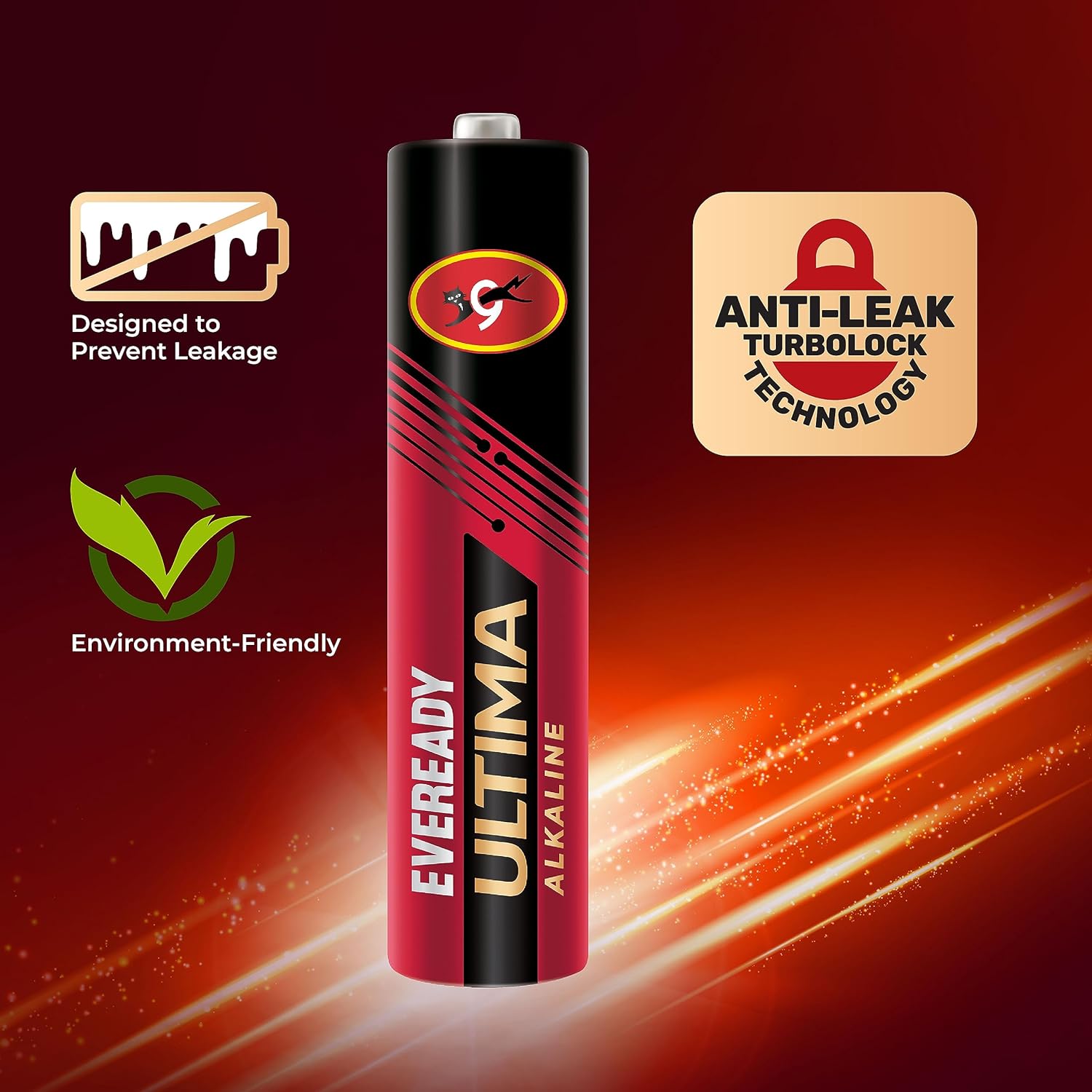 Eveready Ultima Alkaline AAA Battery, 400% Longer Lasting, Anti-Leak Turbolock Technology, Eco-Friendly Batteries for High-Drain Devices Household Devices & Toys, 400% Longer Lasting, Anti-Leak Turbolock Technology, Eco-Friendly, For High-Drain Devices Household Devices & Toys  (Pack of 10) thumbnail 4